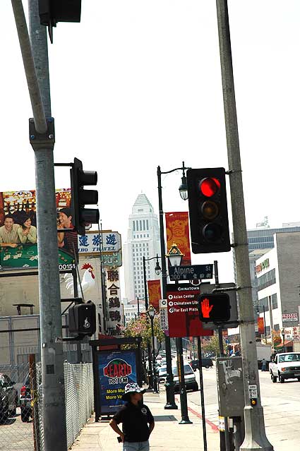 Los Angeles' Chinatown - view of LA City Hall