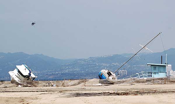 Beach wreckage at Playa del Rey 