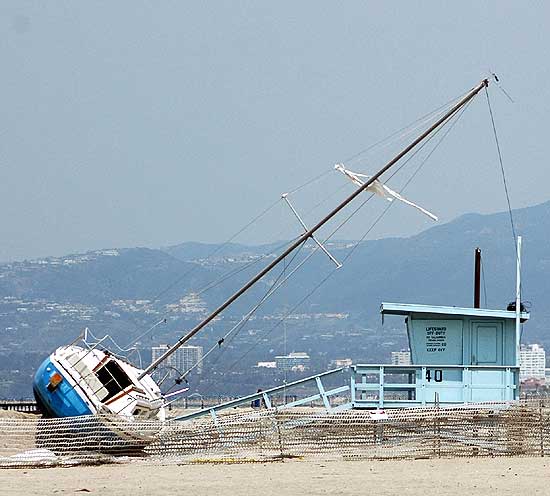 Beach wreckage at Playa del Rey 