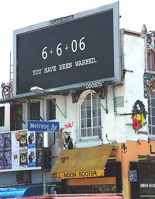 Sign on Melrose Avenue, Los Angeles