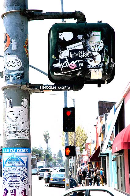 Signs on Melrose Avenue, Los Angeles