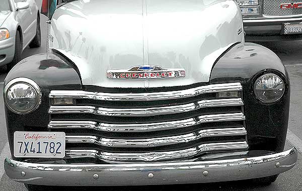 Old Chevy truck, parked in Marina del Rey