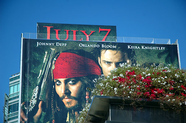 Depp billboard at Sunset Plaza