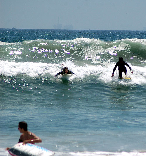 Surfing at Huntington Beach, Surf City, USA