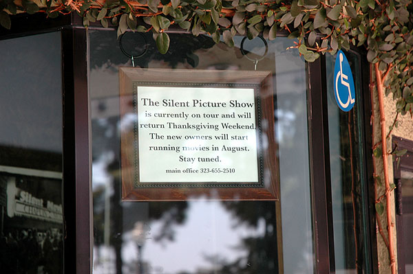 The Silent Movie Theater in the Fairfax District 