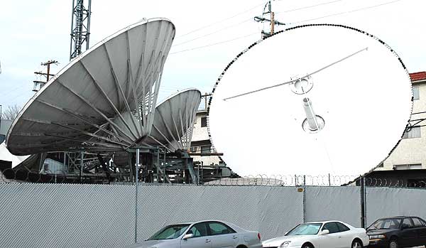 Big satellite dishes down in Culver City, CA