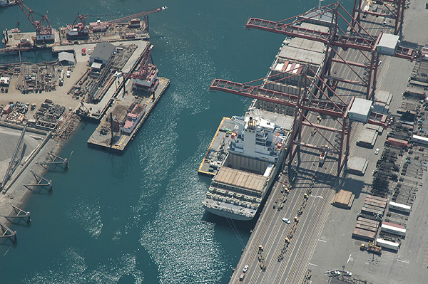 Long Beach Shipping, Aerial View