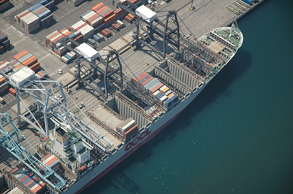 Long Beach Shipping, Aerial View