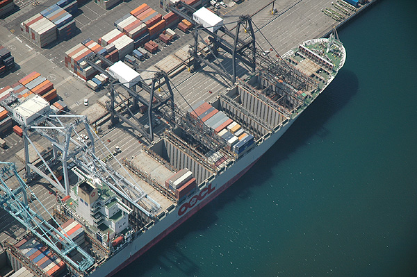Long Beach Shipping, Aerial View