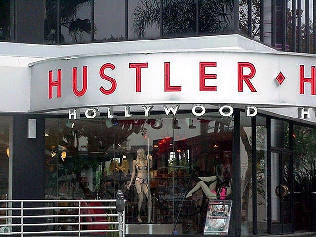 The flagship Hustler store on Sunset Boulevard