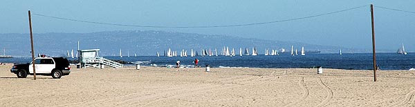 Looking South - Venice Beach Sailboats