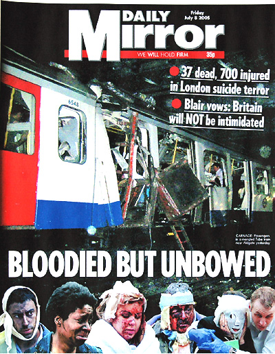 Dail Mirror Front Page 8 July 2005
