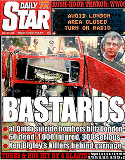 Daily Star Front Page 8 July 2005