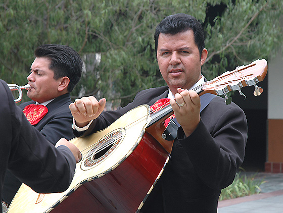 A man and his guitarrón -