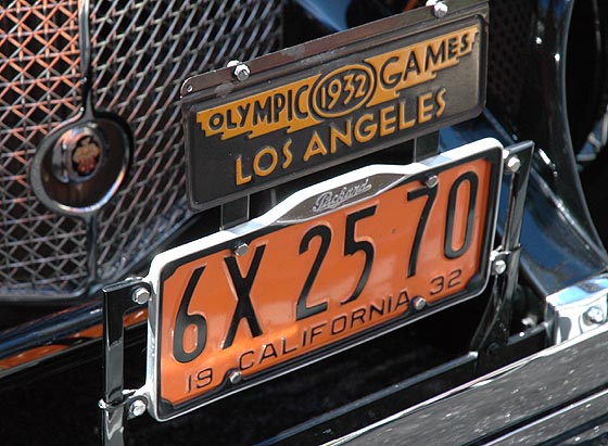 Jean Harlow's 1932 Packard plates...