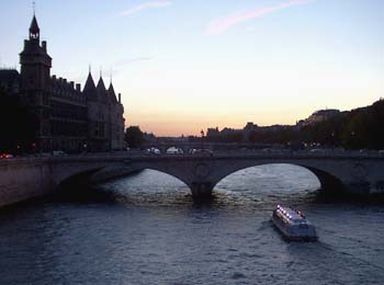 The Seine at dusk...