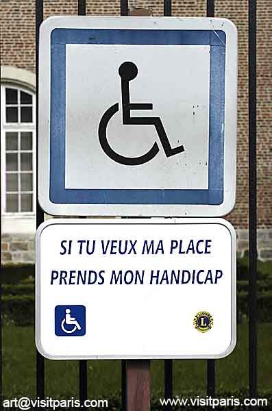 Handicapped Sign - Paris