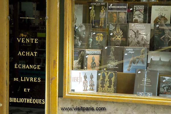 Paris bookstore window...