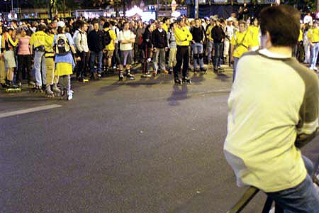 Friday night skaters in Paris...